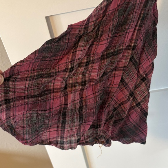 Pink Plaid Button-Up Shirt - Picture 2 of 7